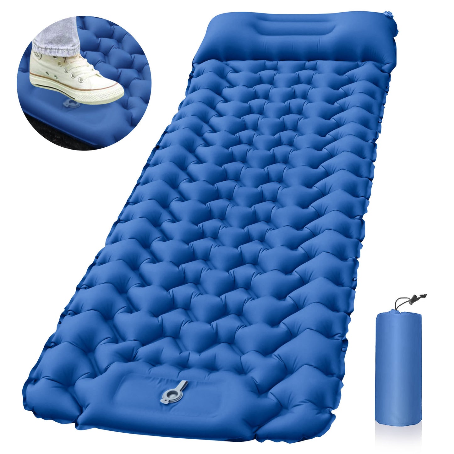 Inflatable Camping Air Mattress with Built-in Pump