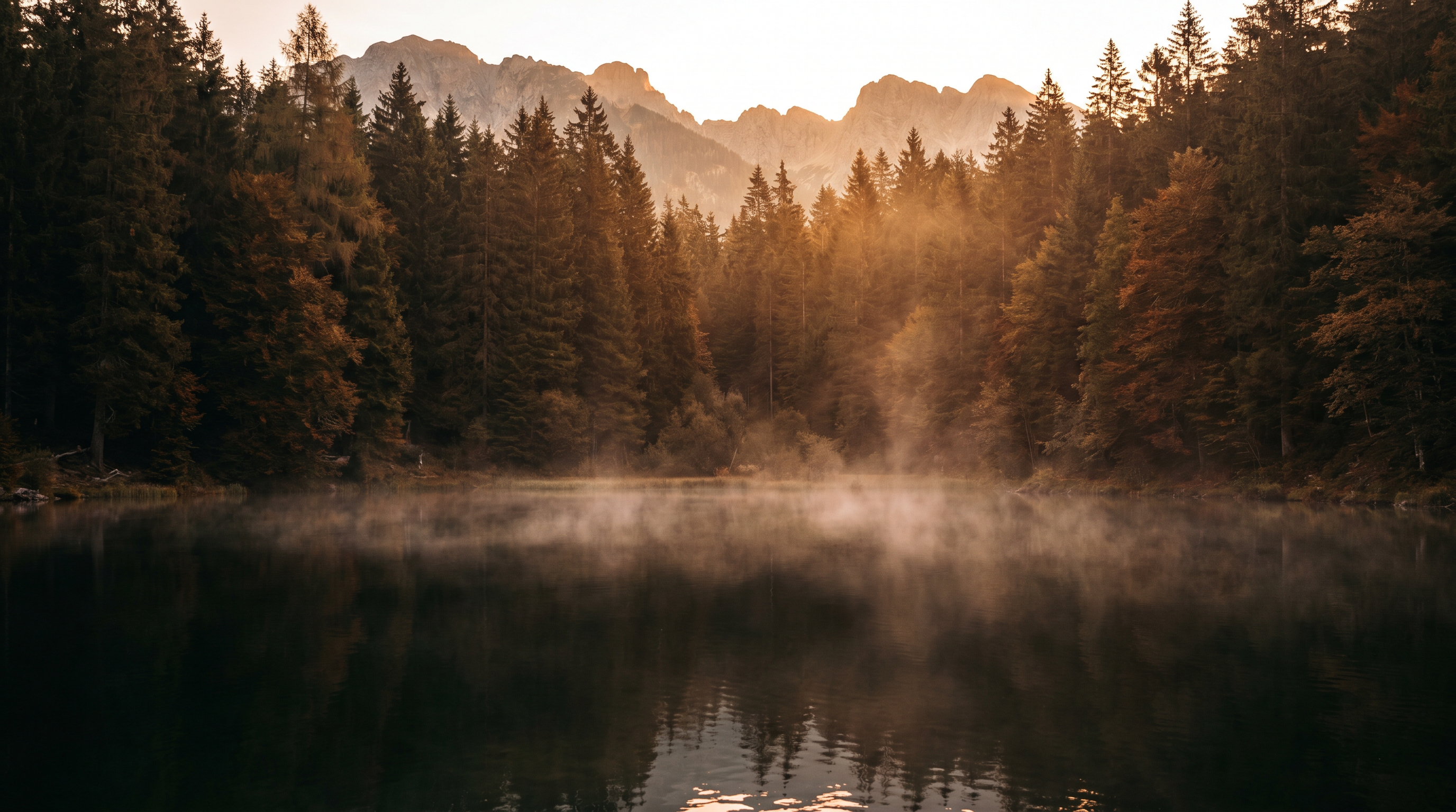 Mountain wilderness at golden hour