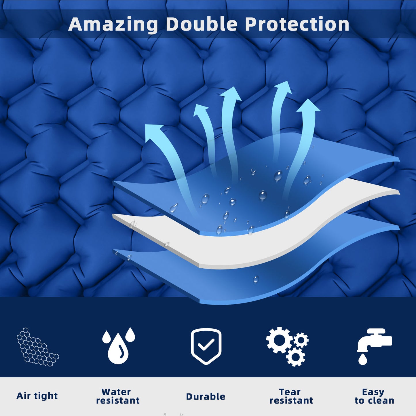 Inflatable Camping Air Mattress with Built-in Pump